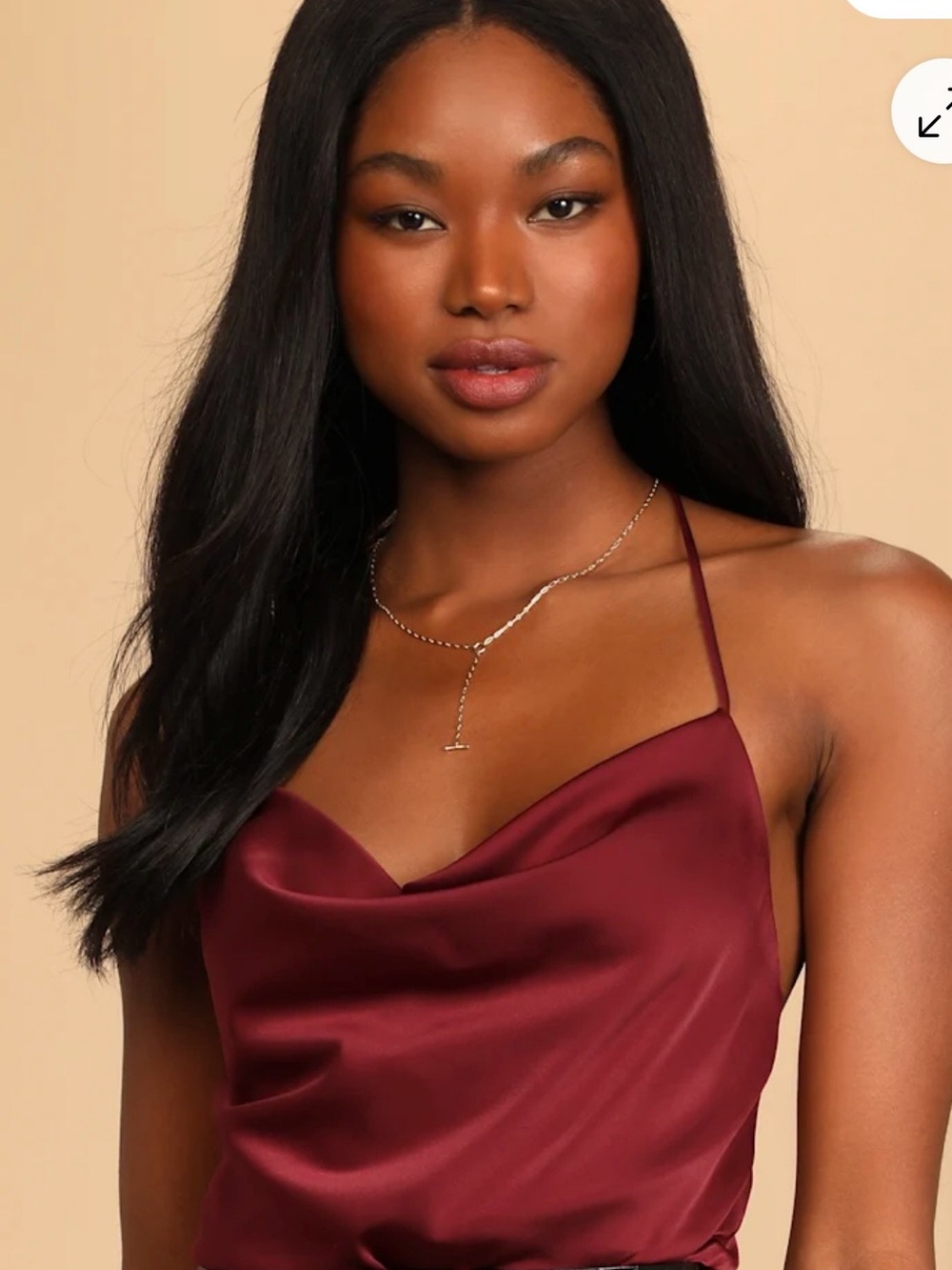 NWT Lulu's Red Asymmetrical Camisole size XS